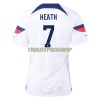 Original Fußballtrikot USA HEATH 7 Heimtrikot WM 2022 Für Damen